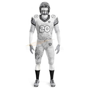 Sublimación personalizada Uniformes de fútbol americano Azul Blanco Camisetas personalizadas con logotipo de equipo y número de Jugador - Product Image 1