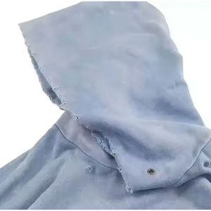 Sun Faded Distressed Acid Washed Heavyweight Sudadera con capucha desgastada Ropa de calle personalizada de alta calidad Sudadera con capucha desgastada - Product Image 2