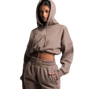 Sudadera Corta Moderna para Mujer, Hecha con Tela Suave, Mangas Largas, Estilo Urbano, Cómoda, Informal y a la Moda - Product Image 5