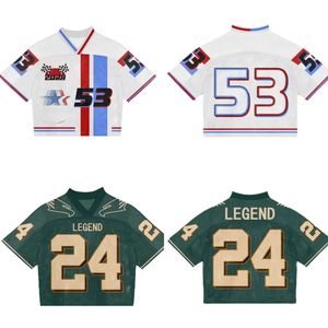 Rétro personnalisé maillot de football américain surdimensionné Boxy Streetwear maillot de maille sublimé maillot de football en maille - Product Image 4