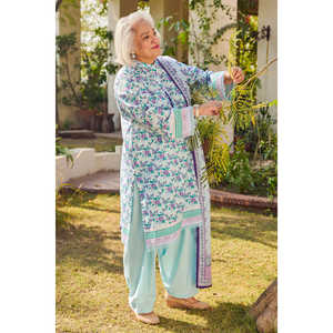 ชุดผ้าชีฟองพิมพ์ลาย 3 ชิ้น รุ่น CL-62086 B ตกแต่งด้วยลูกไม้ สำหรับใส่ในชีวิตประจำวัน พร้อมผ้าคลุมไหล่ - Product Image 4