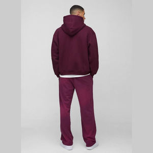 Sudadera con capucha y cremallera para hombre 100% algodón polar invierno Regular Fit Color sólido sudadera - Product Image 3