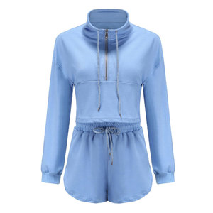 Ensemble de survêtement d'été personnalisé de haute qualité pour femme, 2 pièces (hoodie et short), vente en gros OEM ODM 2026 - Product Image 5