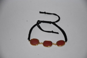 wholesale natural semi-precious <b>Gemstone</b> beads healing <b>bracelet</b>. coral bezel Connector <b>gemstone</b> <b>bracelet</b>, handmade <b>bracelet</b> - Product Image 4