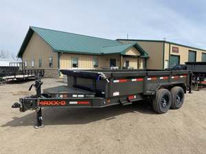 Wholesale Hydraulic Rear Tipper Dump Trailer 14 Ft Steel Full Trailer For Truck Use 7x14 Two Axles Four Wheels Dump Trailer - Product Image 3