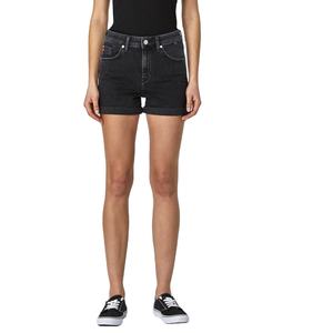 Shorts en jean pour femmes, streetwear, été, mode personnalisée, skinny avec poches, taille mi-haute, respirant, uni avec logo personnalisé - Product Image 1