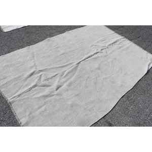 Alfombra Vintage de 5.2x7.5 pies, Alfombra Turca, Alfombra Blanca con Diseño de Camuflaje - Product Image 2