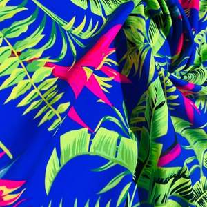 Tela de LICRA <span class=keywords><strong>el</strong></span>ástica para traje de baño, tejido ecológico de 4 vías con estampado de pájaros y flores, ropa de baile - Product Image 3