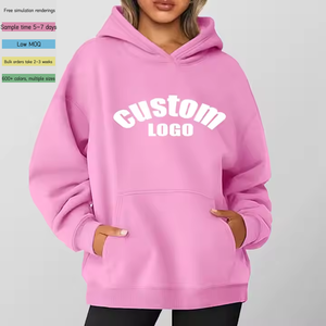 Sudadera con Capucha Personalizada de Fábrica, 420 g/m², Alta Calidad, 100% Algodón, Ecológica, para Mujer, con Cordón, Estampado Puff, para Invierno - Product Image 1