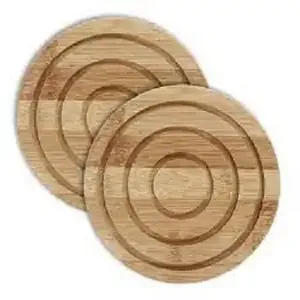 Posavasos de madera de diseño cuadrado moderno ecológico hecho a mano 100%, cuencos, acabado de impresión polaco personalizado, regalos de negocios - Product Image 1