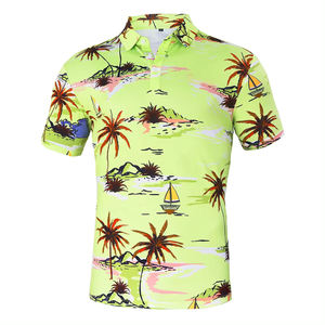 เสื้อโปโลสำหรับใส่ตีกอล์ฟแห้งเร็วระบายอากาศได้ดีกำหนดเองได้เสื้อยืดพิมพ์ลายดิจิทัลพิมพ์ลายแบบระเหิดไซส์พิเศษ - Product Image 1