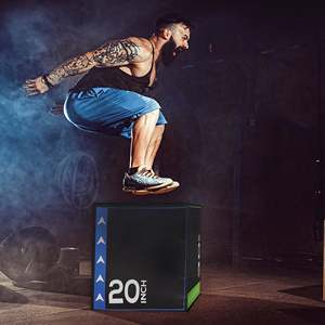 กล่องโฟม PVC สำหรับออกกำลังกาย BalanceFrom 60 ปอนด์ สีดำ (ชำรุด)- กล่องโฟม PVC สำหรับออกกำลังกายกระโดด 60 ปอนด์ สีดำ (ชำรุด) - Product Image 5