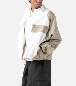 Chaqueta cortavientos informal de poliéster para hombre, cortavientos con estampado de logotipo personalizado para uniforme de equipo de empresa deportiva Unisex - Product Image 6