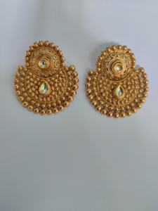Traditional Earrings Set with 22CT Gold Plated Round Shaped Trendy Designed Fancy Earrings Set <b>for</b> <b>Sale</b> by Exporters - Product Image 4