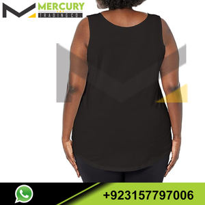 Débardeur décontracté sans manches respirant grande taille pour femmes Débardeur de sport entraînement gym fitness disponible avec logo personnalisé - Product Image 4
