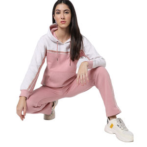 Conjunto Deportivo Informal de Forro Polar con Capucha y Logotipo Personalizado para Mujer, Transpirable, de 2 Piezas, Pantalones de Chándal para Correr, Ropa de Invierno - Product Image 1