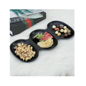 Plat de service rond en métal pour fruits Bol décoratif Décoration d'hôtels et de cuisine Vaisselle Vaisselle Plateau de service plaqué or - Product Image 2