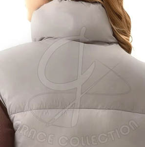 Chaleco acolchado recortado a la moda, de poliéster 100% Material, chalecos acolchados de invierno con cuello levantado para mujer con etiqueta privada - Product Image 6