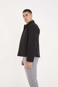 Men's Casual Winter Waterproof Satin Parka Jacket with Zipper Pockets Warm Padded Overcoat-Fashion Style <b>Coat</b> - Product Image 3