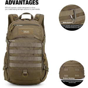 Sac à dos tactique léger et durable avec options de marque personnalisées Tissu résistant à l'eau et poches de rangement sécurisées - Product Image 6