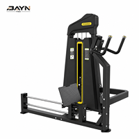 BN Appareil de musculation commercial à charges sélectionnables pour l'entraînement de la force des quadriceps, des fessiers et des ischio-jambiers, Machine à squats pendulaires
