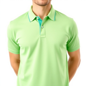 Camisa Polo Clásica de Manga Corta para Hombre, Tejido Sólido, Corte Regular, Cuello con Botones, Ropa Casual Cómoda y a la Moda - Product Image 6