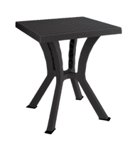 Table basse d'extérieur en plastique PP de conception contemporaine, fabrication italienne, marque PAS, certifiée ISO9001, pour restaurants, hôtels, hôpitaux