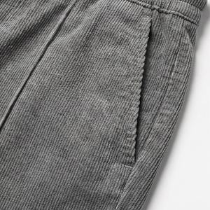 กางเกงขายาวผู้ชายผ้าลูกฟูกยืดหยุ่นเอวแบบยางยืด ป้องกันริ้วรอย  กระเป๋าข้างแบบซิป  ผ้าเนื้อนุ่ม  ผ้าฝ้าย 100%  สีตามสั่ง - Product Image 5