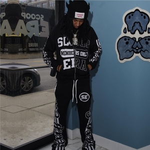 Custom Winter Hooded Sun Fade Heavyweight 100% Cotton Regular Fit <b>French</b> Terry 400 GSM Stacked Streetwear Unisex <b>Vintage</b> Zip - Product Image 4