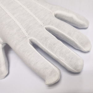 ถุงมือผ้าฝ้าย fourchette สีขาวแบบอินเตอร์ล็อคเพื่อความสบายและใช้งานง่าย - Product Image 4