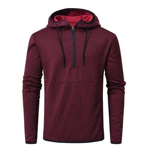 Sweat-shirts d'hiver pour hommes à manches longues, demi-zip, pull-over uni, survêtement de sport décontracté, vêtements streetwear numériques - Product Image 4