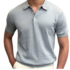 Camisetas de polo con logotipo bordado personalizado para hombre, polos de golf deportivos de calidad, tela de punto de fábrica barata con función antiarrugas - Product Image 5