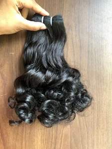 Vente en gros d'extensions de cheveux humains bouclés pour bébé indien brut aligné sur les cuticules 100% faisceaux non traités avec expédition rapide - Product Image 2