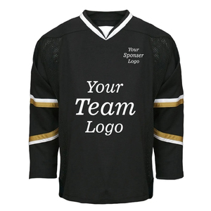 Logotipo personalizable Camiseta de hockey sobre hielo de alta calidad 100% poliéster transpirable Hecho en Pakistán Servicio OEM para el nombre del equipo - Product Image 1