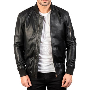 Chaqueta Bomber de Cuero Elegante para Hombre, Abrigo de Invierno Cómodo, Moderno y a la Moda, Suave, Cálido, Transpirable y Ecológico - Product Image 2