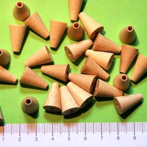 Bloque en Forma de Cono, Cuentas de Madera de Colores y Formas Personalizadas, Producto Indio Hecho a Mano - Product Image 3