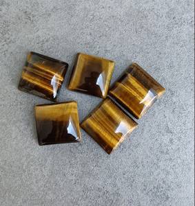 Premium Export Quality 100% Natural <b>Tiger</b> <b>Eye</b> Square Shape Calibrated Cabochons Flat Back Gemstone By Indian Wholesaler Bulk OEM - Product Image 3