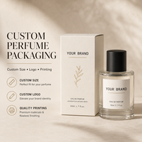 Boîte pliante personnalisée pour parfum avec fond auto-scellant, emballage en papier imprimé pour flacons en verre