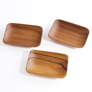 Petit plat d'accompagnement assiette à sauce en bois maison hôtel restaurant nourriture servir plats à tremper en bois classiques - Product Image 5