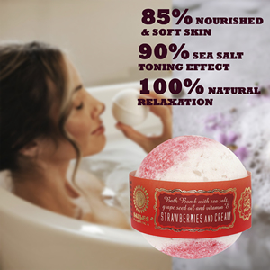 Tratamiento de Baño de Crema de Fresas, Indulgencia Dulce, Espuma Suave para la Piel, Inspirado en Postres, Hecho a Mano en Letonia, Marca Privada, Suministro al por Mayor - Product Image 2