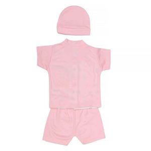 Combinaisons pour nouveau-nés Chase Value 3 pièces - Jersey de coton rose - Product Image 3