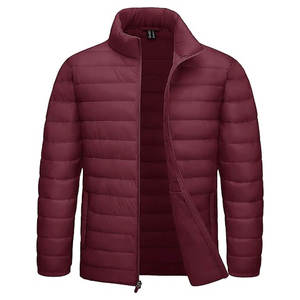 Veste d'hiver épaisse pour homme, veste matelassée, col montant, tissu et logo personnalisés de haute qualité, veste matelassée pour homme à bas prix. - Product Image 1
