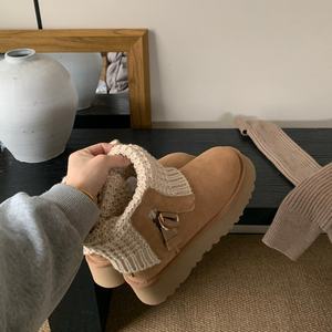 Bottes courtes pour femmes, nouvelle collection, très vendues, douces, chaudes, antidérapantes, en coton, chaussures en laine, chaussures décontractées à la mode - Product Image 6