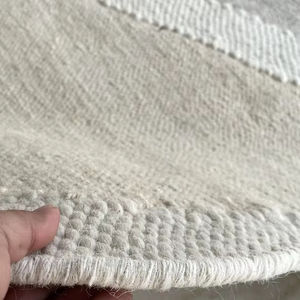 Alfombra de lana anudada a mano de diseñador moderno, forma abstracta, tejido plano, precio directo de fábrica, juego de alfombras para puerta de interiores del hogar - Product Image 1