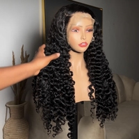 Perruque birmane bouclée en cheveux indiens bruts HD Lace Front perruque en cheveux humains vierges à cuticule alignée 100% sans colle Full Lace perruque Lace Frontal