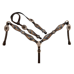 Conjunto de cuello de pecho de brida de caballo occidental de alta calidad hecho de cuero de vaca para usos de caballos por exportadores de la India - Product Image 2