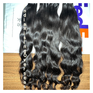 Meilleurs extensions de cheveux indiens doublement étirés couleur naturelle tissage bouclé qualité standard brute directement de l'Inde en hausse à l'étranger - Product Image 3