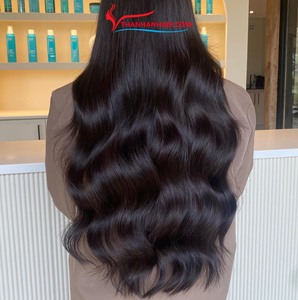 ผู้ผลิตผมแท้แบบเวอร์จิ้นเรมี่ขายส่ง สีธรรมชาติ ผมตรง หนาเต็ม เส้นผมต่อแบบเย็บด้วยเครื่อง - Product Image 4