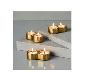 Pots à bougies en métal de luxe avec et sans couvercle pots à bougies vides pots à bougies en cire pour la décoration de la maison cadeaux et fournitures de fête - Product Image 3