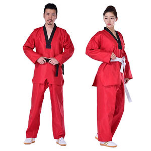 Uniforme de taekwondo hecho en fábrica con logotipo personalizado al por mayor, uniforme de taekwondo de artes marciales de talla grande - Product Image 1